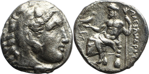 Ancient Greek silver coin struck in the names and types of Alexander III The Great 336-323 BC